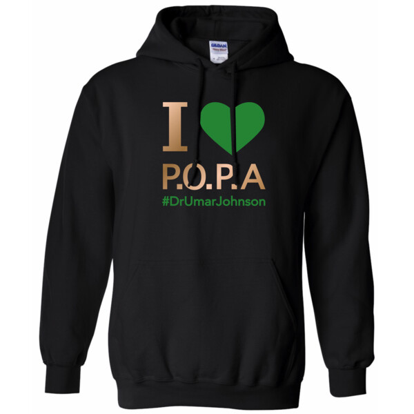 I LOVE POPA HOODIE - BLACK